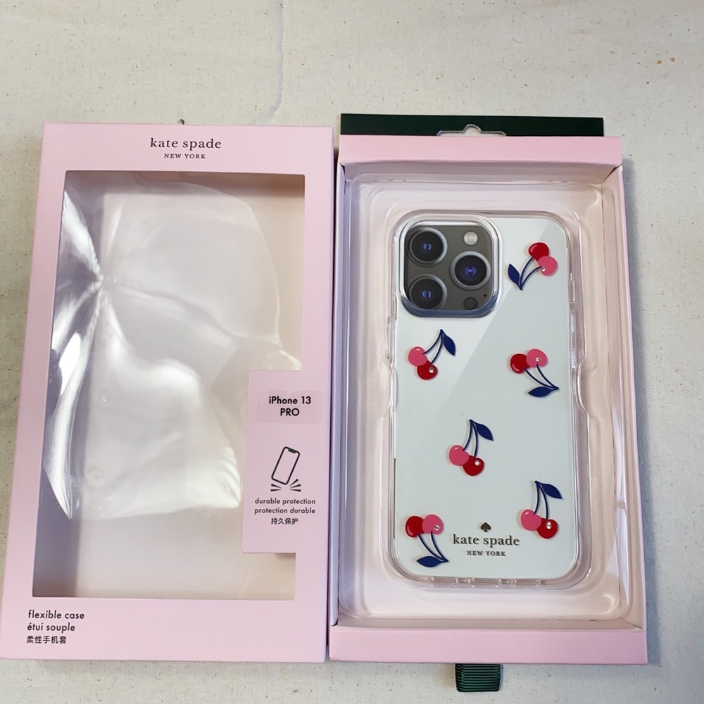 Kate Spade cherry resin iphone 13 pro case